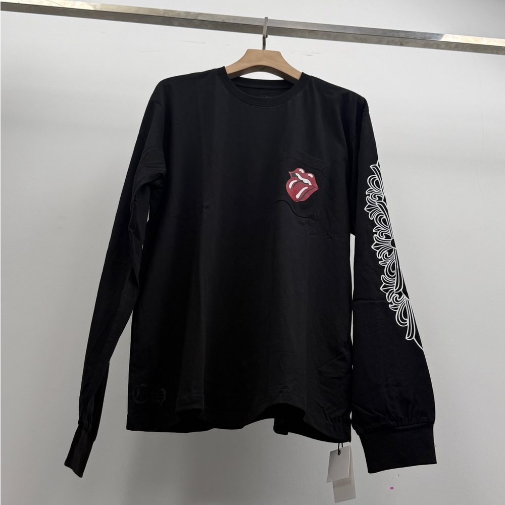 Chrome Hearts Black Tee with Red and White Graphic - Picture 1 of 12
